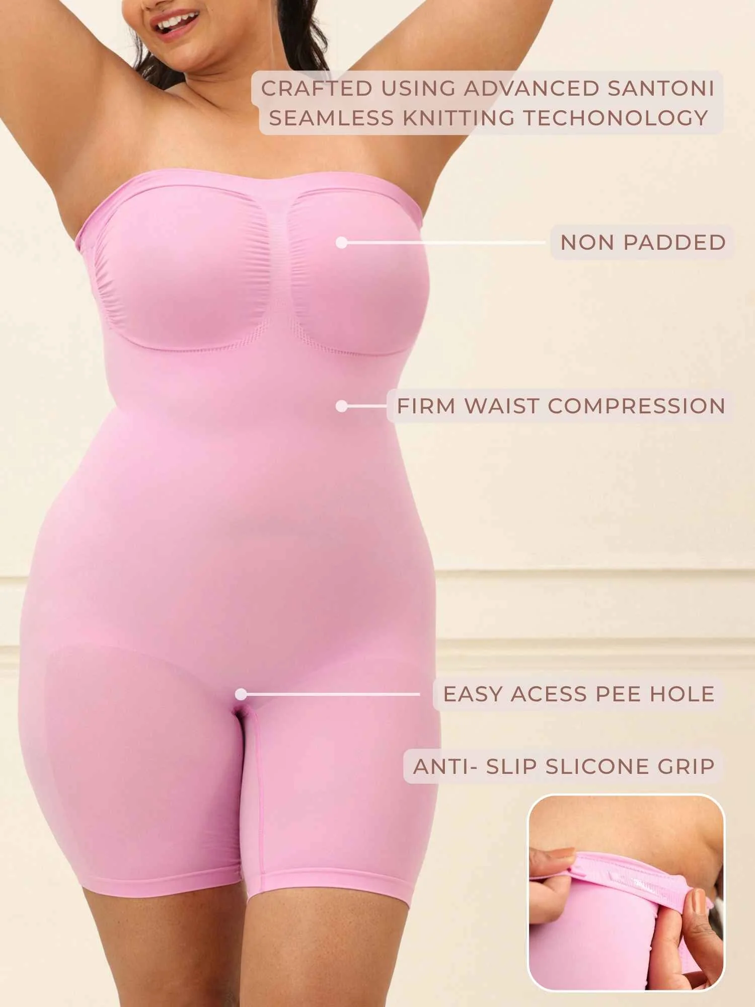 Strapless Butt Lifting Bodysuit - Image 4